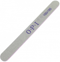 Пилочка для искусственных ногтей O.P.I. "прямая" абр.100/180 серая