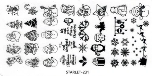 Трафареты для штампинга прямоугольные Starlet №231