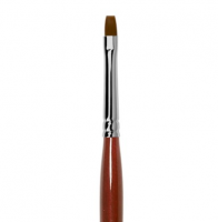 GN23R Кисть Roubloff коричневая синтетика / плоская 5 / ручка фигурная бордовая