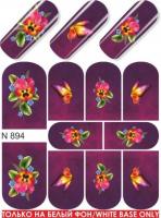 Водные наклейки для ногтей  (слайдер-дизайн)-N894