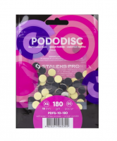 PDFS-10-180 Сменные файлы на мягкой основе для педикюрного диска Pododisk Staleks Pro XS 180 грит (50 шт)