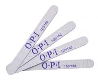 Набор пилочек для натуральных ногтей O.P.I. "прямая"абр.100/180 серая (25шт)