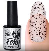 Верхнее покрытие без липкого слоя с хлопьями Foxy FLAKES no wipe top №03, 10мл (матовое)