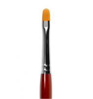 GC33R Кисть Roubloff рыжая синтетика / овальная 4 / ручка фигурная бордовая