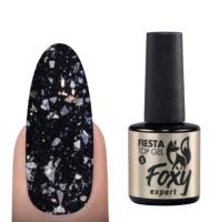 Верхнее покрытие без липкого слоя с фольгой Foxy FIESTA no wipe top №05, 10мл