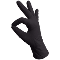 Перчатки нитриловые черные 100шт XL