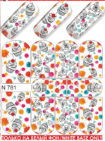 Водные наклейки для ногтей  (слайдер-дизайн)-N781