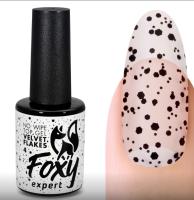 Верхнее покрытие без липкого слоя с хлопьями Foxy FLAKES no wipe top №04, 10мл (матовое)