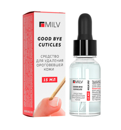 Кератогель щелочной для кутикулы Good bye cuticles Milv, 15 мл