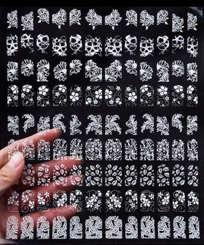 Наклейки для дизайна xy003 (22см*18см.) Серебро