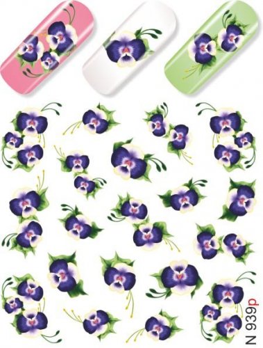 Водные наклейки для ногтей  (слайдер-дизайн)-N939