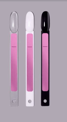 Наклейки на типсы "Универсальные" (1 лист - 50шт), розовый металлик