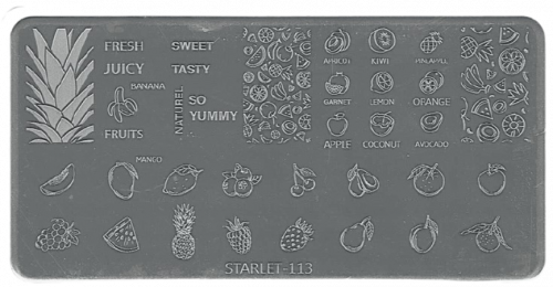 Трафареты для стемпинга прямоугольные Starlet №113