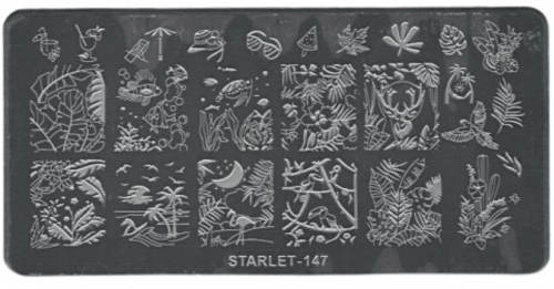Трафареты для штампинга прямоугольные Starlet №147