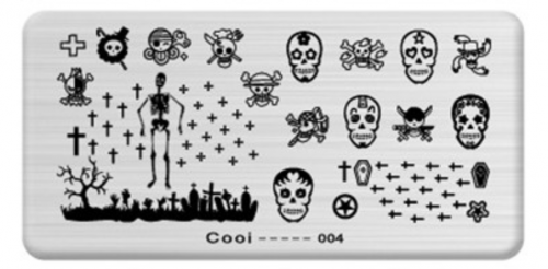 Трафареты для стемпинга прямоугольные (12*6 см) №004