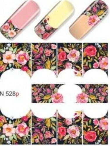 Водные наклейки для ногтей  (слайдер-дизайн) N528p