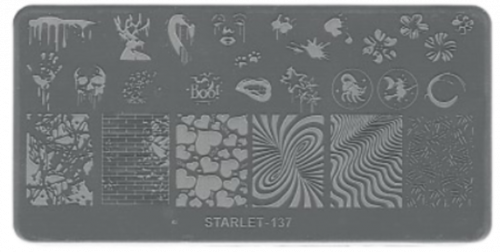 Трафареты для стемпинга прямоугольные Starlet №137