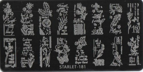 Трафареты для стемпинга прямоугольные Starlet №181