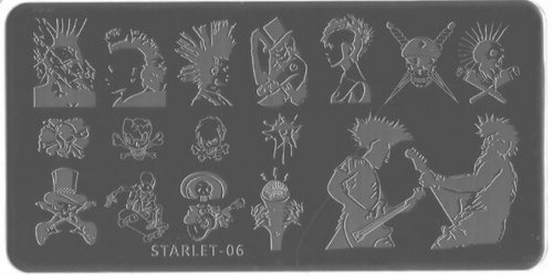 Трафареты для стемпинга прямоугольные Starlet №6