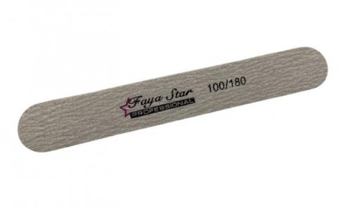 Пилочка для натуральных ногтей Faya Star 100/180 (короткая 13см)