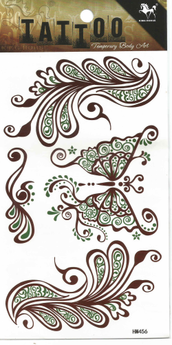 Переводные картинки (размер листа 10.5*21) (IBL-N6) временное тату hm456
