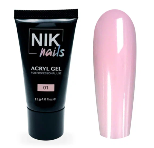 Акригель Nik Nails Acryl Gel №1, 15мл