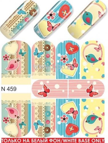 Водные наклейки для ногтей  (слайдер-дизайн) N 459