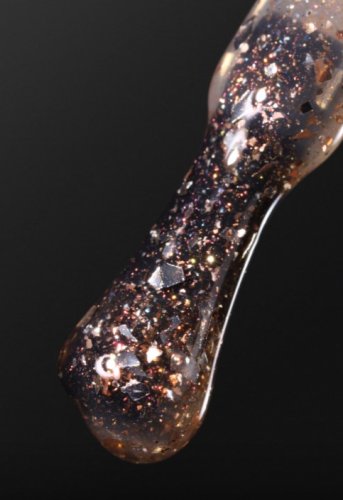 Верхнее покрытие без липкого слоя с поталью и блестками Foxy POTAL no wipe top №09, 10мл