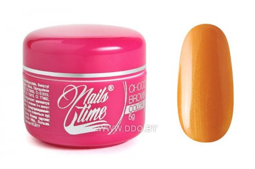 Цветной гель/ NailsTime / Color Gel /Pearl Sunny Apricost 5гр (плотный-перламутровый)№208