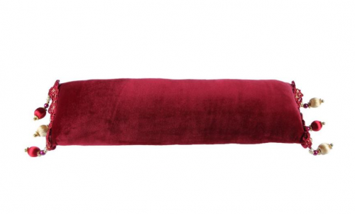 Подушка для маникюра прямоугольная (бархатная) бордовая (мод.pm-86)