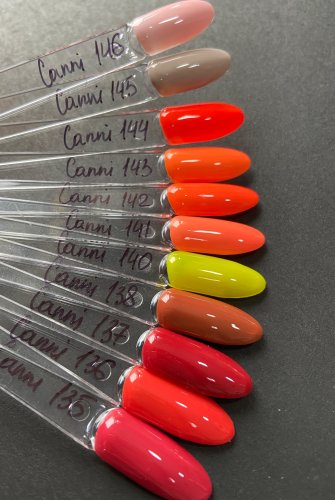 Гель-лак (шеллак) Canni №142 Fluorescent Orange 7.3ml