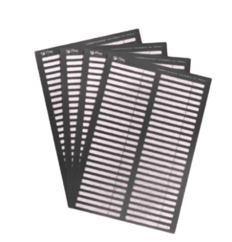 Наклейки на типсы "Универсальные" (1 лист - 50шт), белые с черным