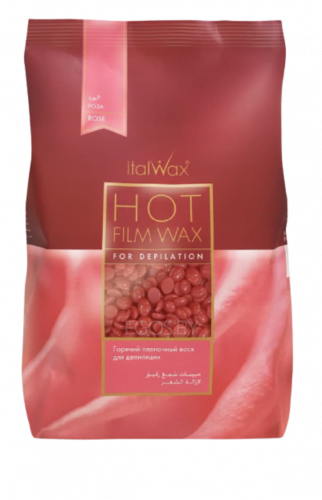 Воск для депиляции в гранулах пленочный Роза ItalWax, 1 кг (с)