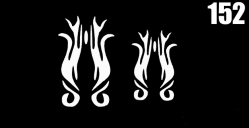 Шаблон для выполнения временной татуировки №152