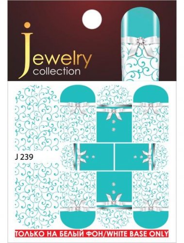 Водные наклейки для ногтей  (слайдер-дизайн) J239