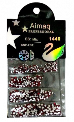 Стразы mix 6в1 красные 1440 шт. №2