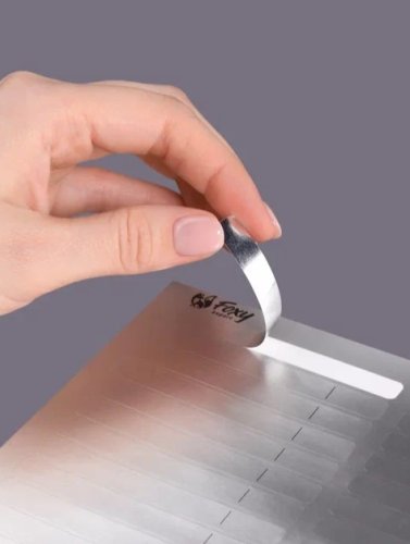 Наклейки на типсы "Универсальные" (1 лист - 50шт), серебро