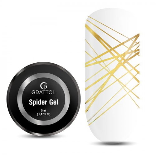 Гель-паутинка Grattol, Spider Gel Gold (золото, 5 мл.)