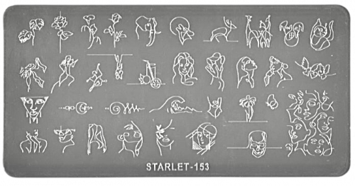 Трафареты для штампинга прямоугольные Starlet №153
