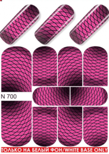 Водные наклейки для ногтей  (слайдер-дизайн)-N700