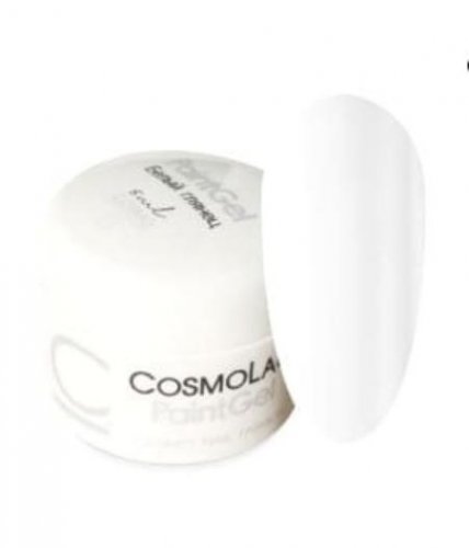 Гель-краска для дизайна ногтей с липким слоем CosmoLac "Белый глянец" 5g