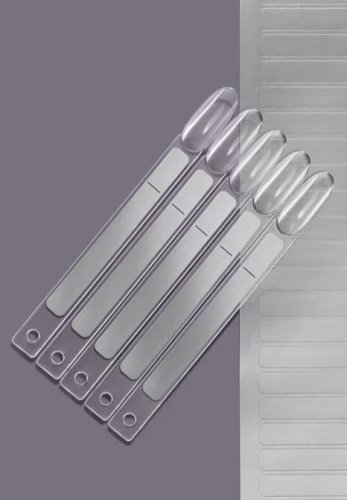 Наклейки на типсы "Универсальные" (1 лист - 50шт), серебро