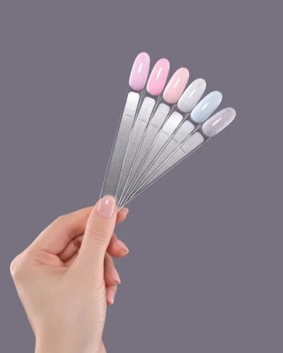 Наклейки на типсы "Универсальные" (1 лист - 50шт), серебро