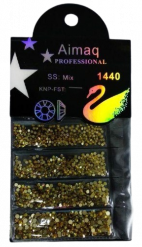 Стразы mix 6в1 желтые 1440 шт. №5
