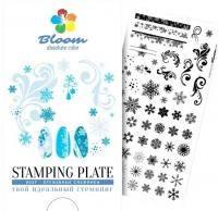 Пластина Bloom для стемпинга 029 Кружевные снежинки