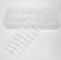 Гелевые типсы (овал,прозрачные) в коробке, 21 пластина - 24 типсы (всего 504 шт)