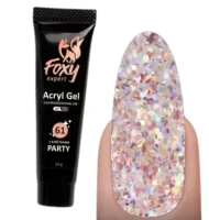 Акрил-гель с блестками Foxy Acryl gel PARTY №G61, 15мл