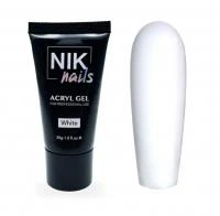 Акригель Nik Nails Acryl Gel #White, 30мл