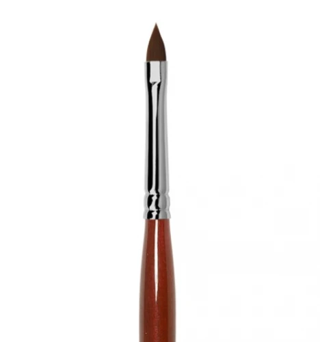 GN93R Кисть Roubloff коричневая синтетика / лепесток 3 / ручка фигурная бордовая