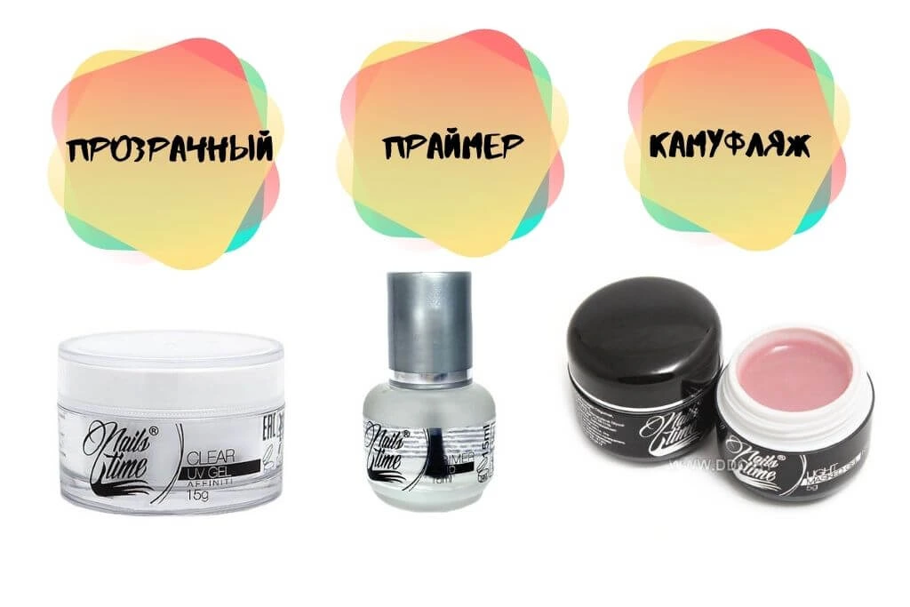Гель лаки для наращивания nail time